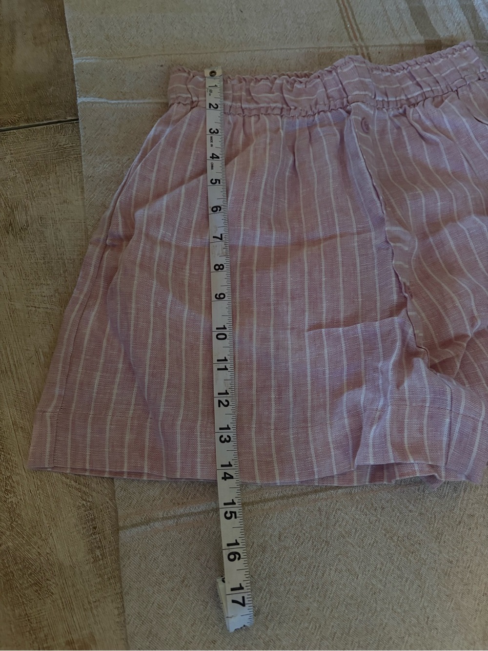 NWT Reformation Billy Linen Short Pink Baby Girl Striped Size XS - Picture 15 of 15